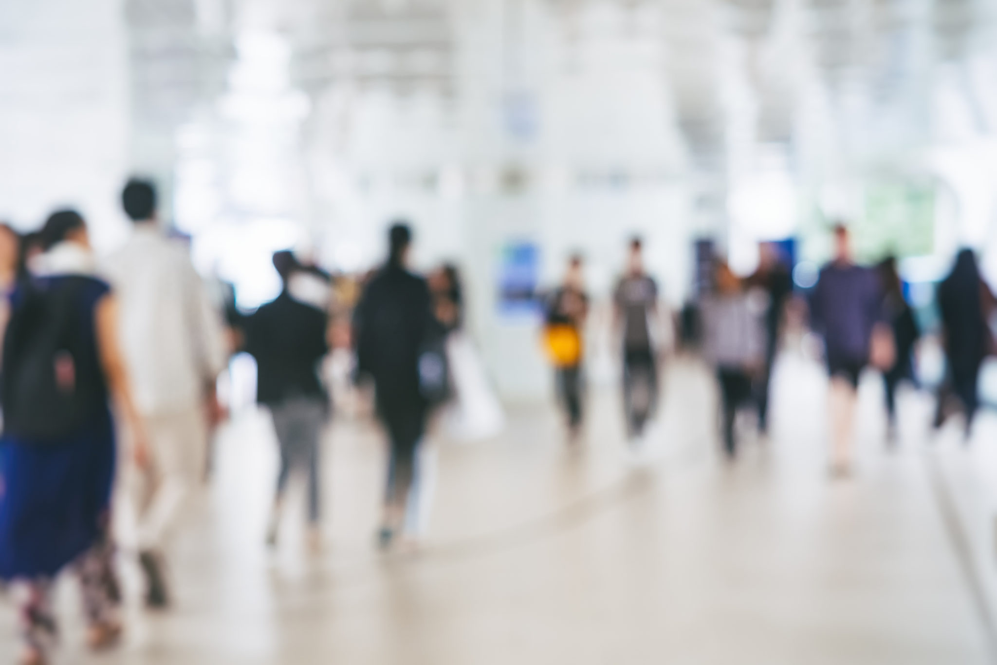 Blur People walking Modern Building space urban lifestyle